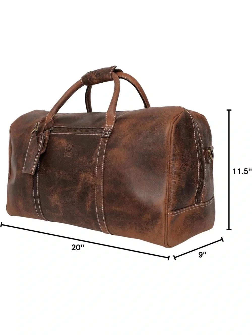 💼Rustic Town Full Grain Buffalo Leather Weekender Duffle Travel Bag🧳💼 - Picture 15 of 15